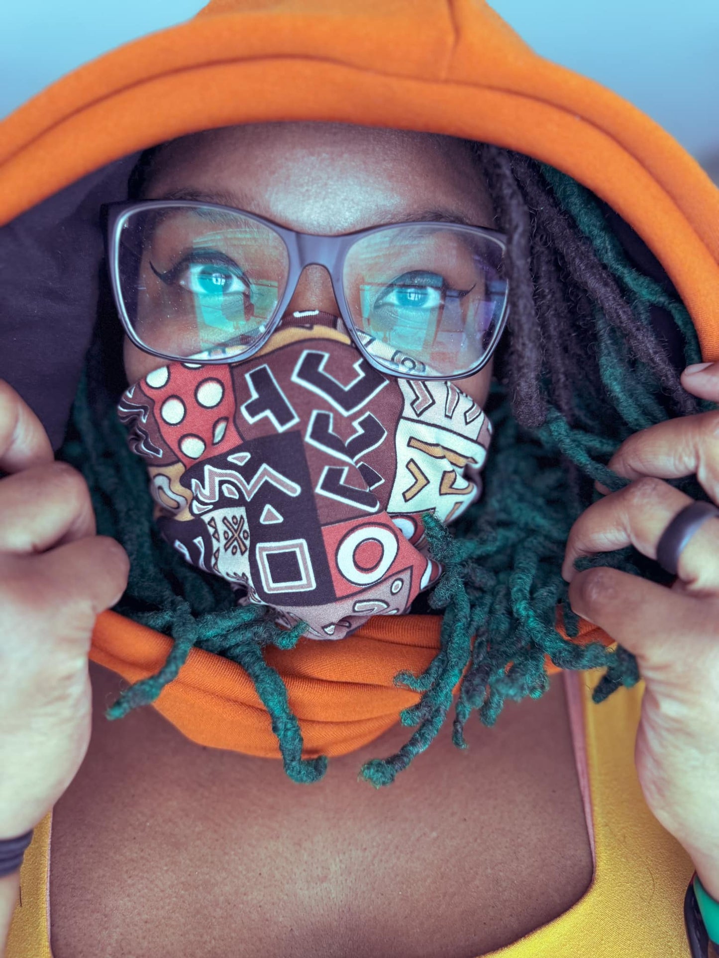 Scowl Cowl Sewing PDF pattern Hood and face covering by RockerByeDestash Patterns for kids and adults hoodie winter hat