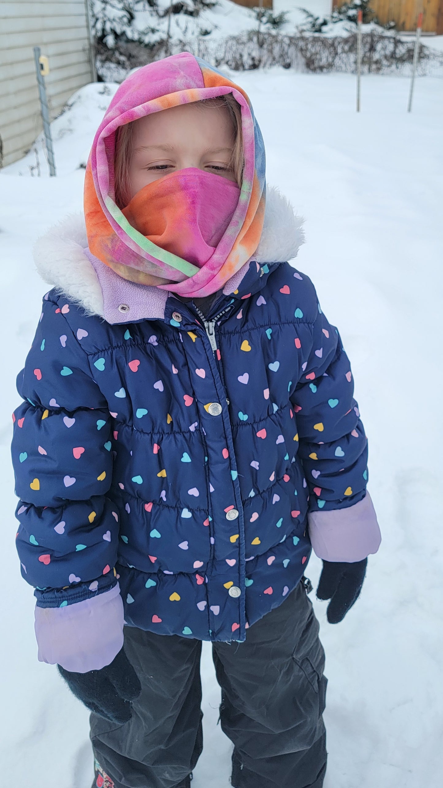 Scowl Cowl Sewing PDF pattern Hood and face covering by RockerByeDestash Patterns for kids and adults hoodie winter hat