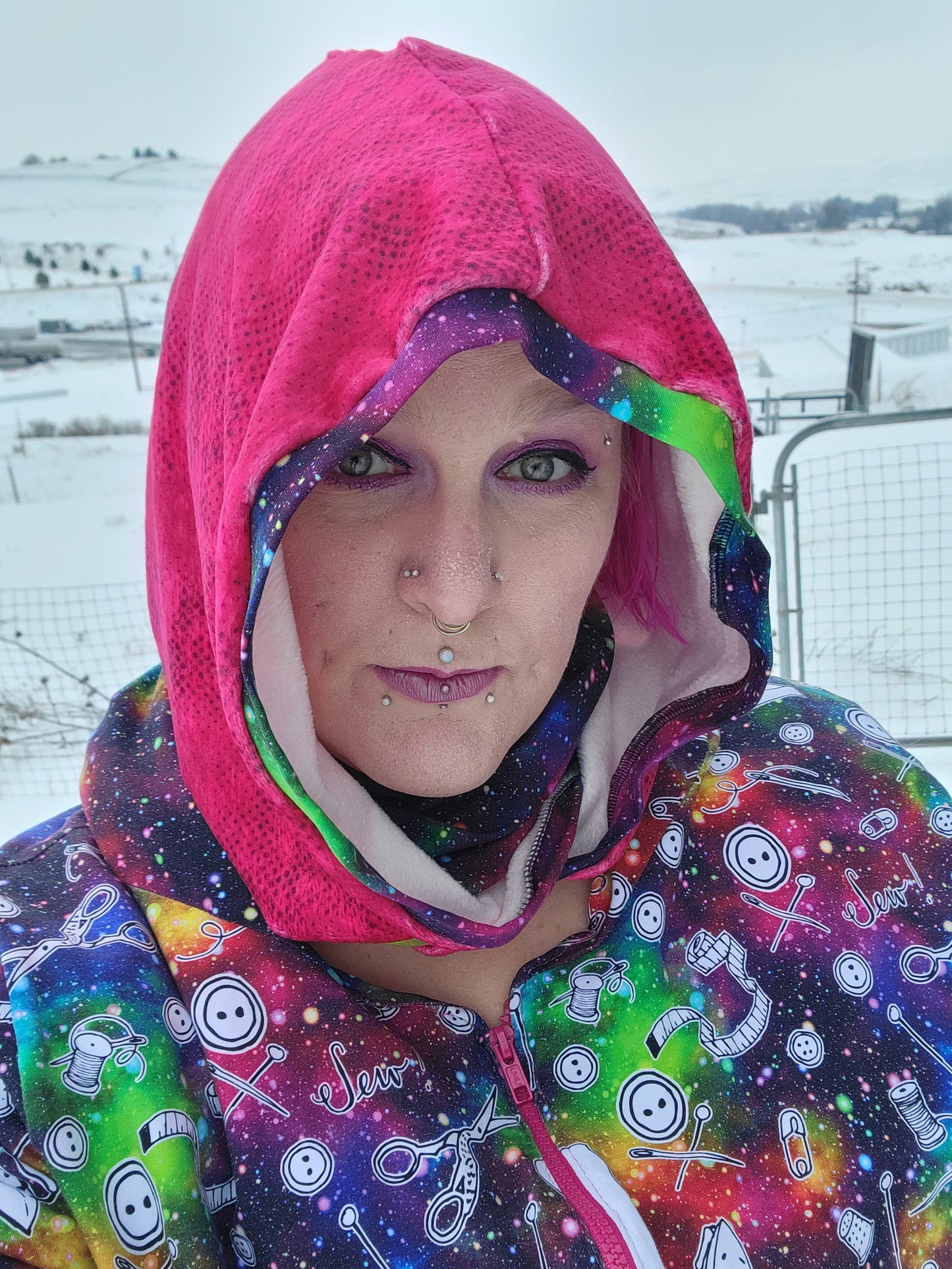 Scowl Cowl Sewing PDF pattern Hood and face covering by RockerByeDestash Patterns for kids and adults hoodie winter hat