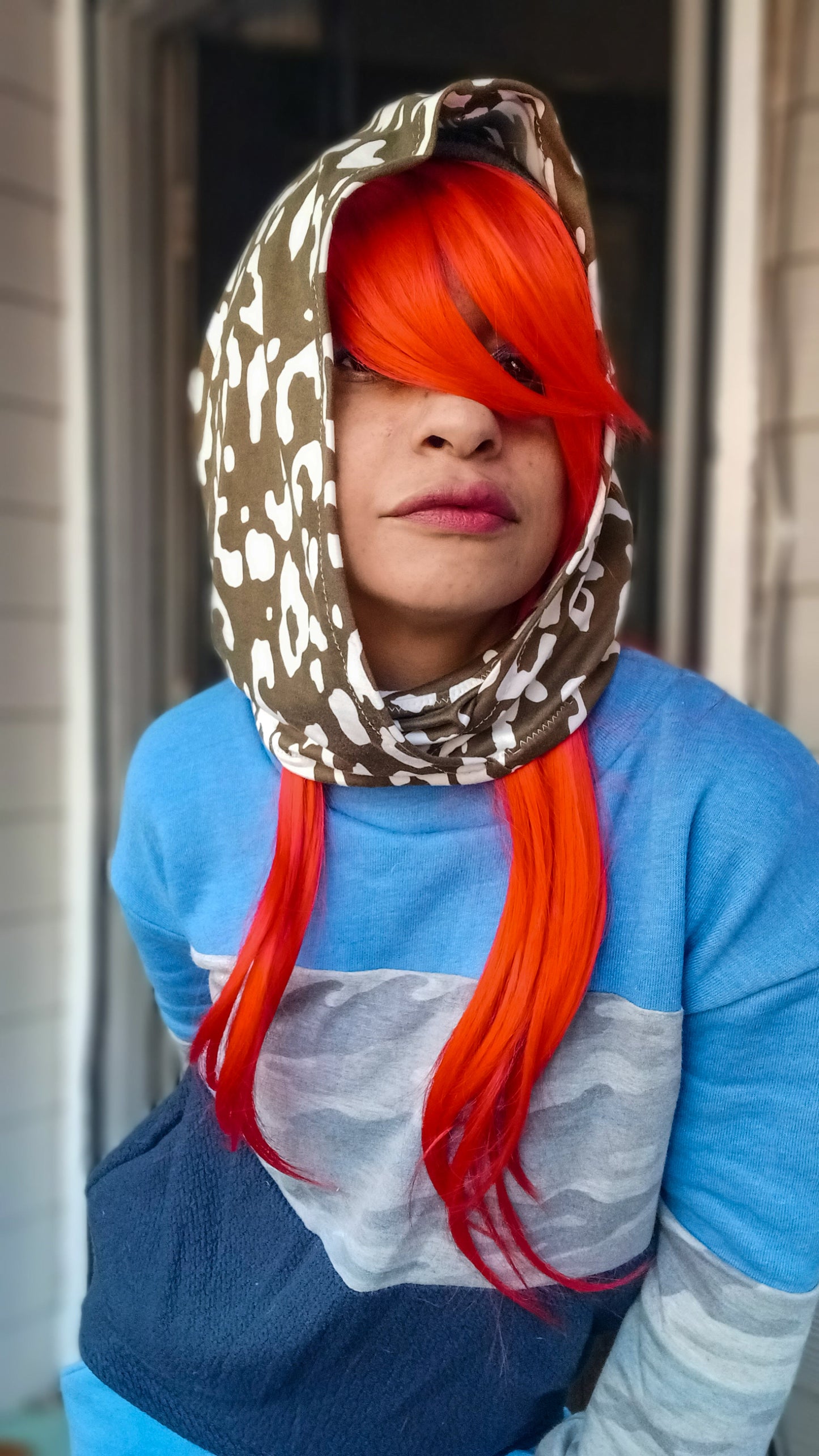 Scowl Cowl Sewing PDF pattern Hood and face covering by RockerByeDestash Patterns for kids and adults hoodie winter hat