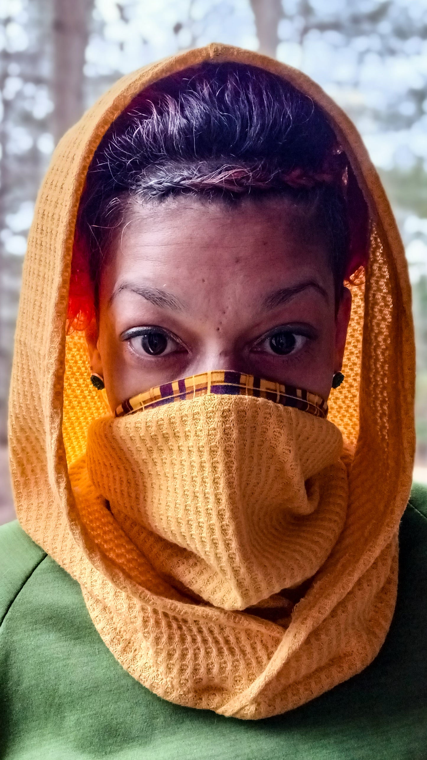 Scowl Cowl Sewing PDF pattern Hood and face covering by RockerByeDestash Patterns for kids and adults hoodie winter hat