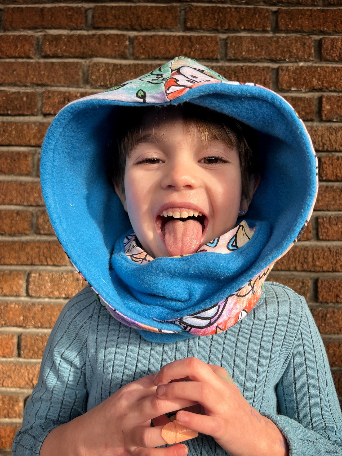 Scowl Cowl Sewing PDF pattern Hood and face covering by RockerByeDestash Patterns for kids and adults hoodie winter hat