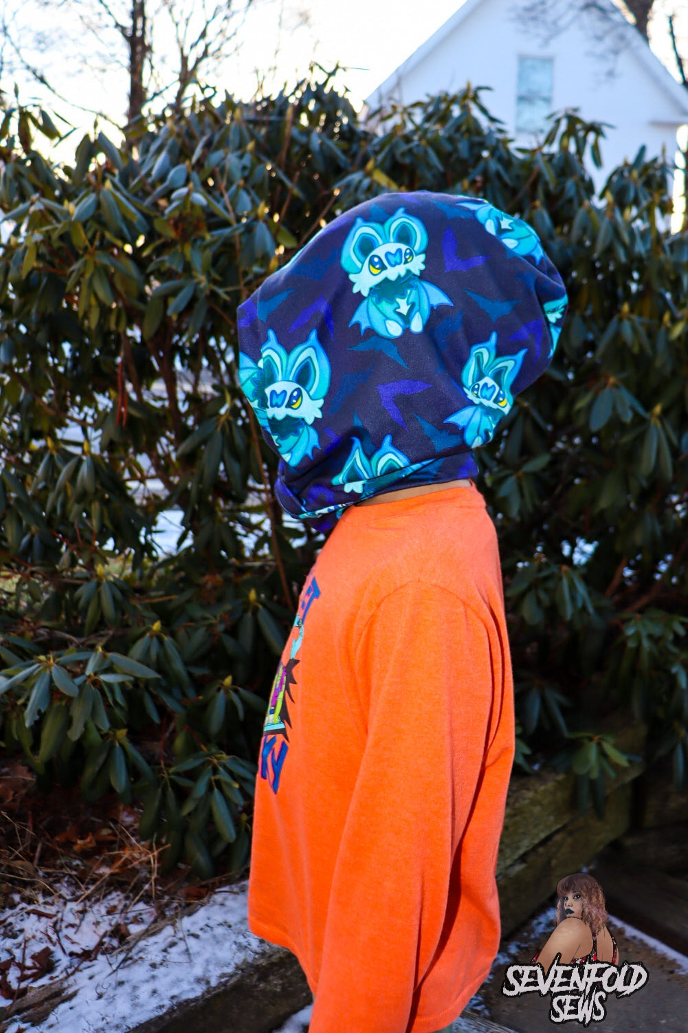 Scowl Cowl Sewing PDF pattern Hood and face covering by RockerByeDestash Patterns for kids and adults hoodie winter hat