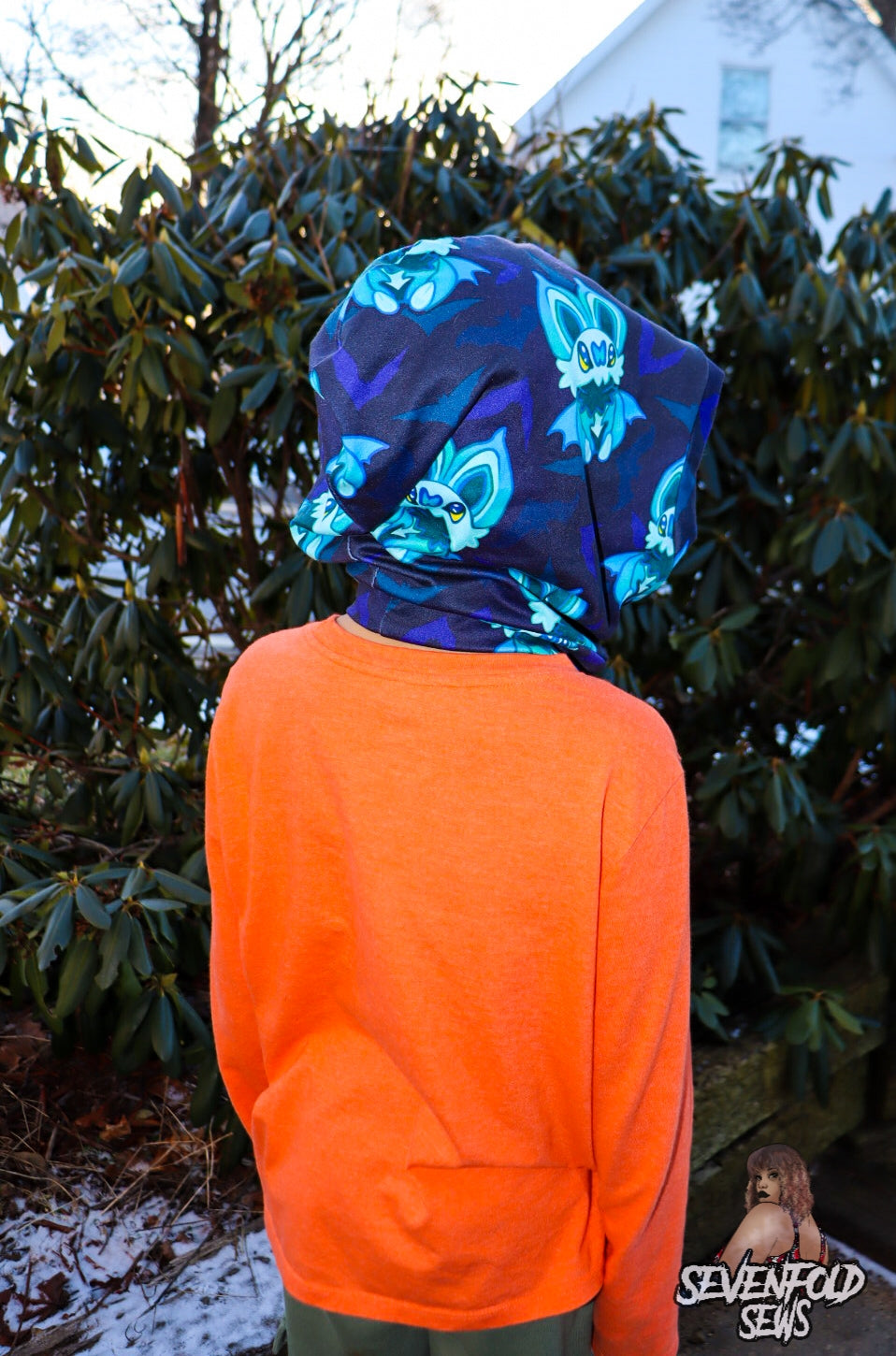 Scowl Cowl Sewing PDF pattern Hood and face covering by RockerByeDestash Patterns for kids and adults hoodie winter hat