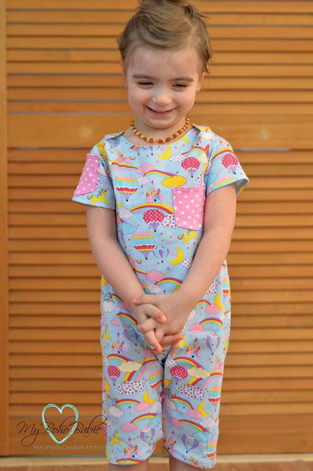 Pick-A-Pocket Romper PDF sewing pattern