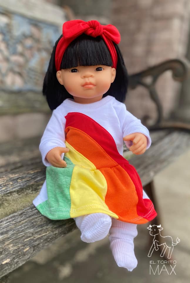 Rainbow Falls Hoodie & Dress for DOLLS -PDF SEWING PATTERN -Projector/A0 Friendly-