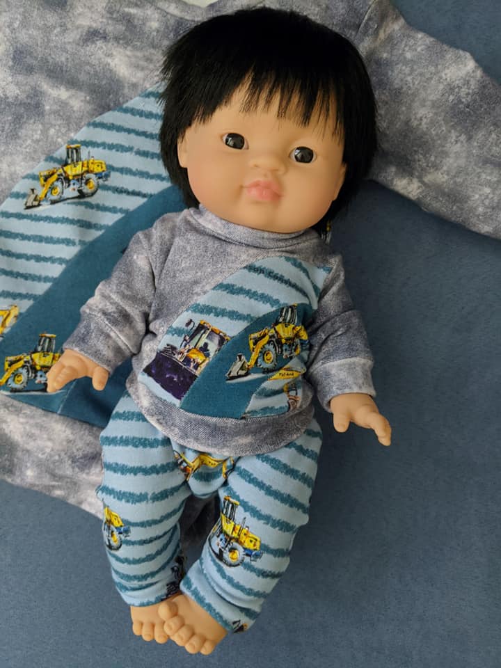 Rainbow Falls Hoodie & Dress for DOLLS -PDF SEWING PATTERN -Projector/A0 Friendly-