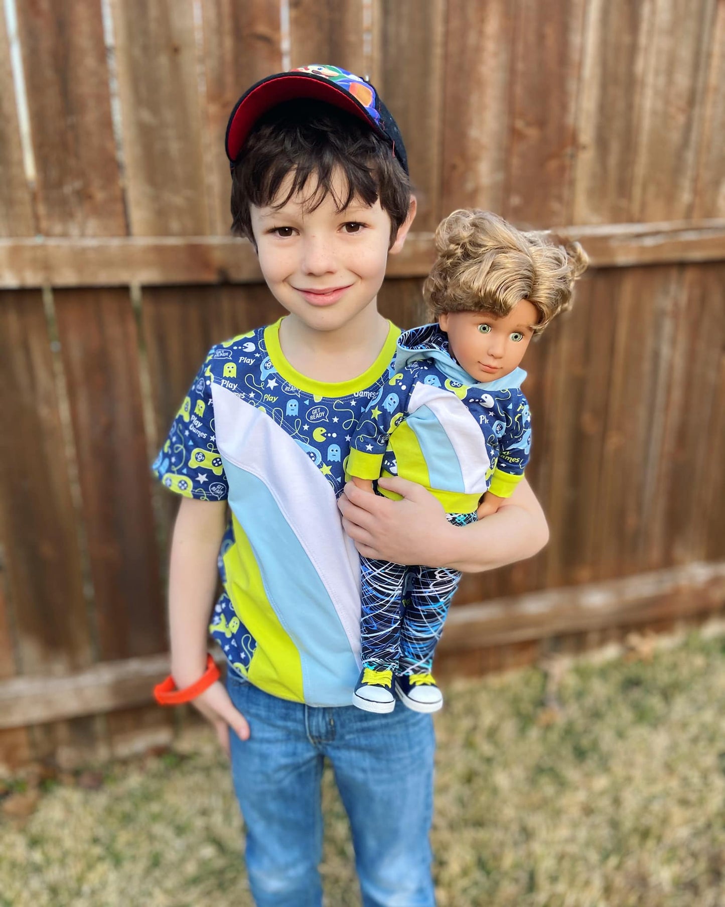 Rainbow Falls Hoodie & Dress for DOLLS -PDF SEWING PATTERN -Projector/A0 Friendly-