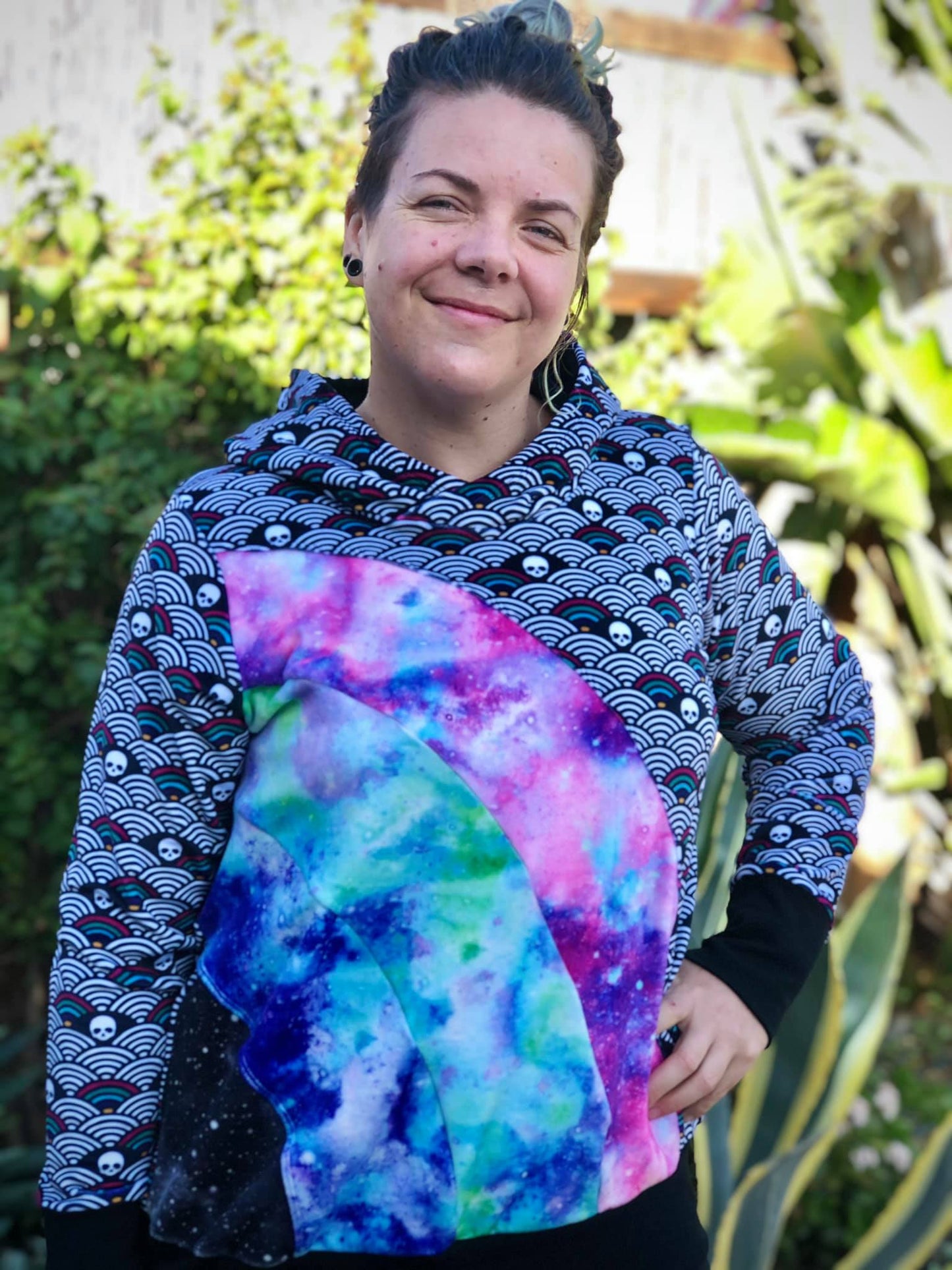 ADULT Rainbow Falls Hoodie PDF Pattern **Projector/A0/Copy Shop Friendly**