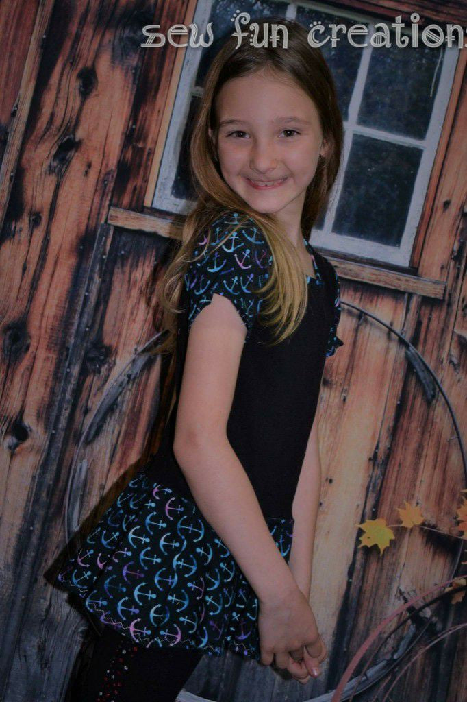 Rozzlyn Dress, Peplum Top, & Skirt SEWING PDF pattern **Projector/A0 Friendly**