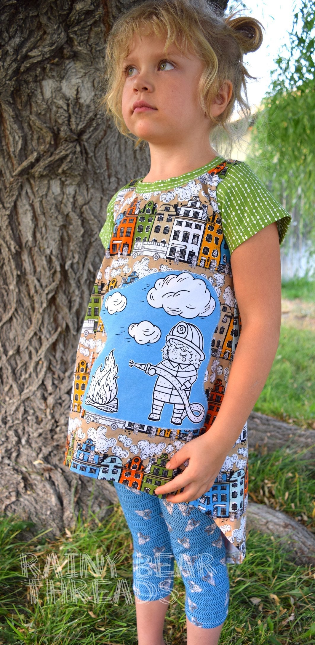 Girls Hilo Tunic Dress PDF Sewing pattern (A0 file included)