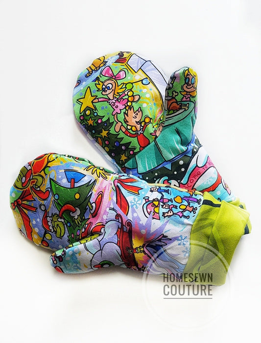 Merry Mittens Sewing Pattern PDF (Sweater Mittens or Fleece Mittens) **Projector/A0 Friendly**