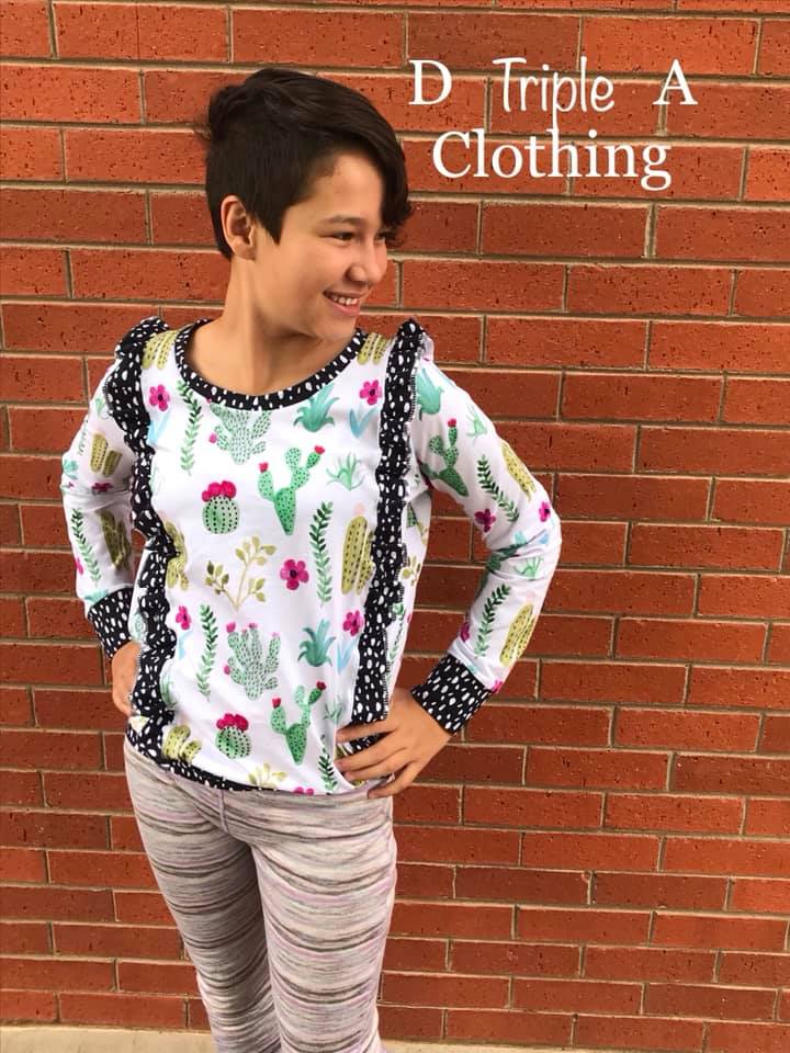 Iced Tee Top SEWING PDF PATTERN ***Projector Friendly File Included***