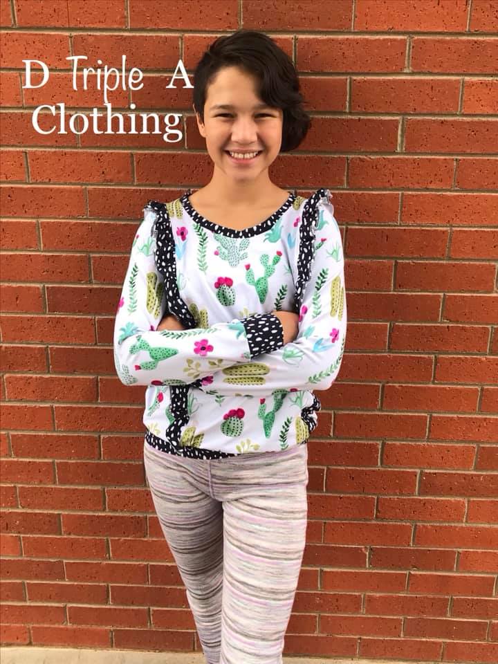 Iced Tee Top SEWING PDF PATTERN ***Projector Friendly File Included***