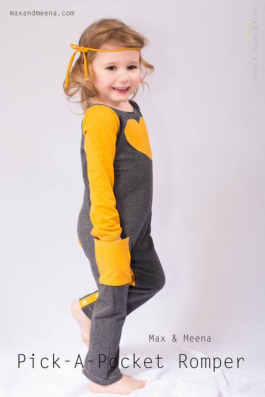 Pick-A-Pocket Romper PDF sewing pattern