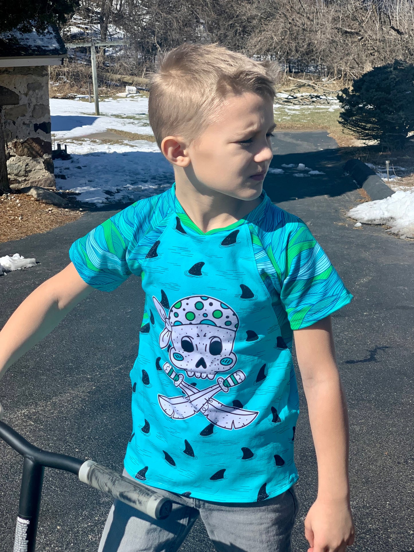 Kids Rockin Raglan Tee - Multiple options available - Short Sleeve, Gathered Sleeve, Long Sleeve Digital PDF Sewing Pattern