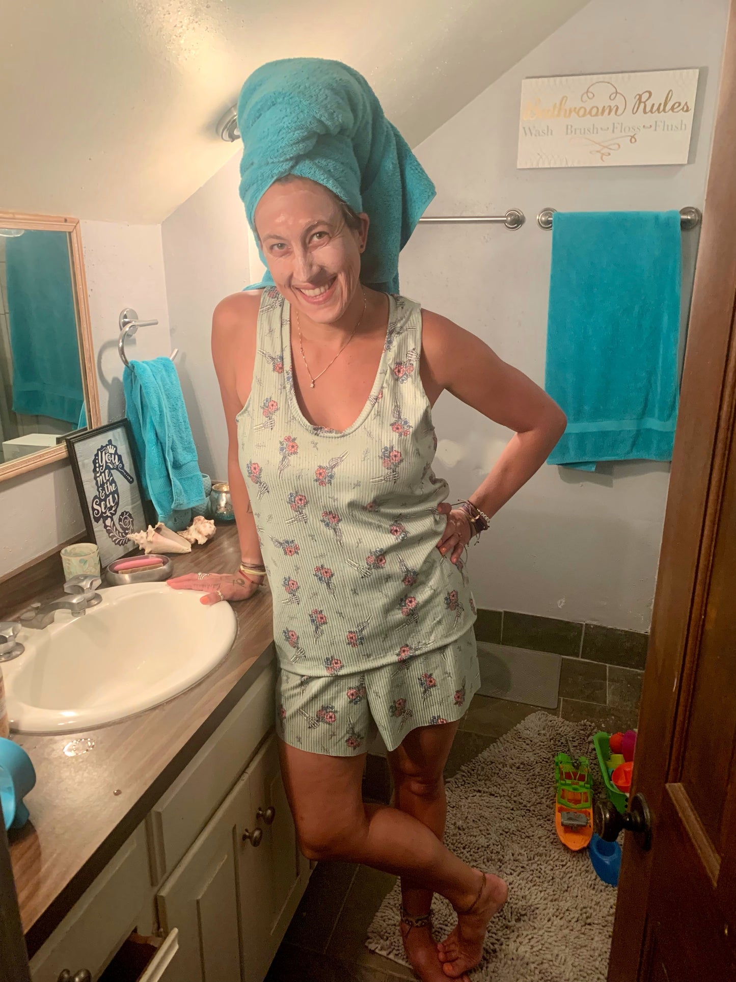 Adult Digital Sewing PDF Pattern - Sweet Sleep Set - Shorts and Tank top Pajamas