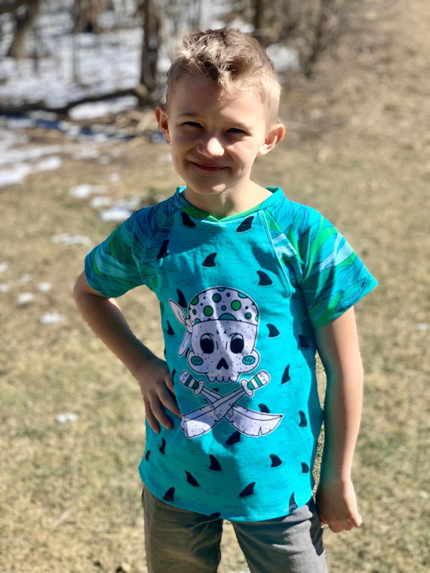 Kids Rockin Raglan Tee - Multiple options available - Short Sleeve, Gathered Sleeve, Long Sleeve Digital PDF Sewing Pattern