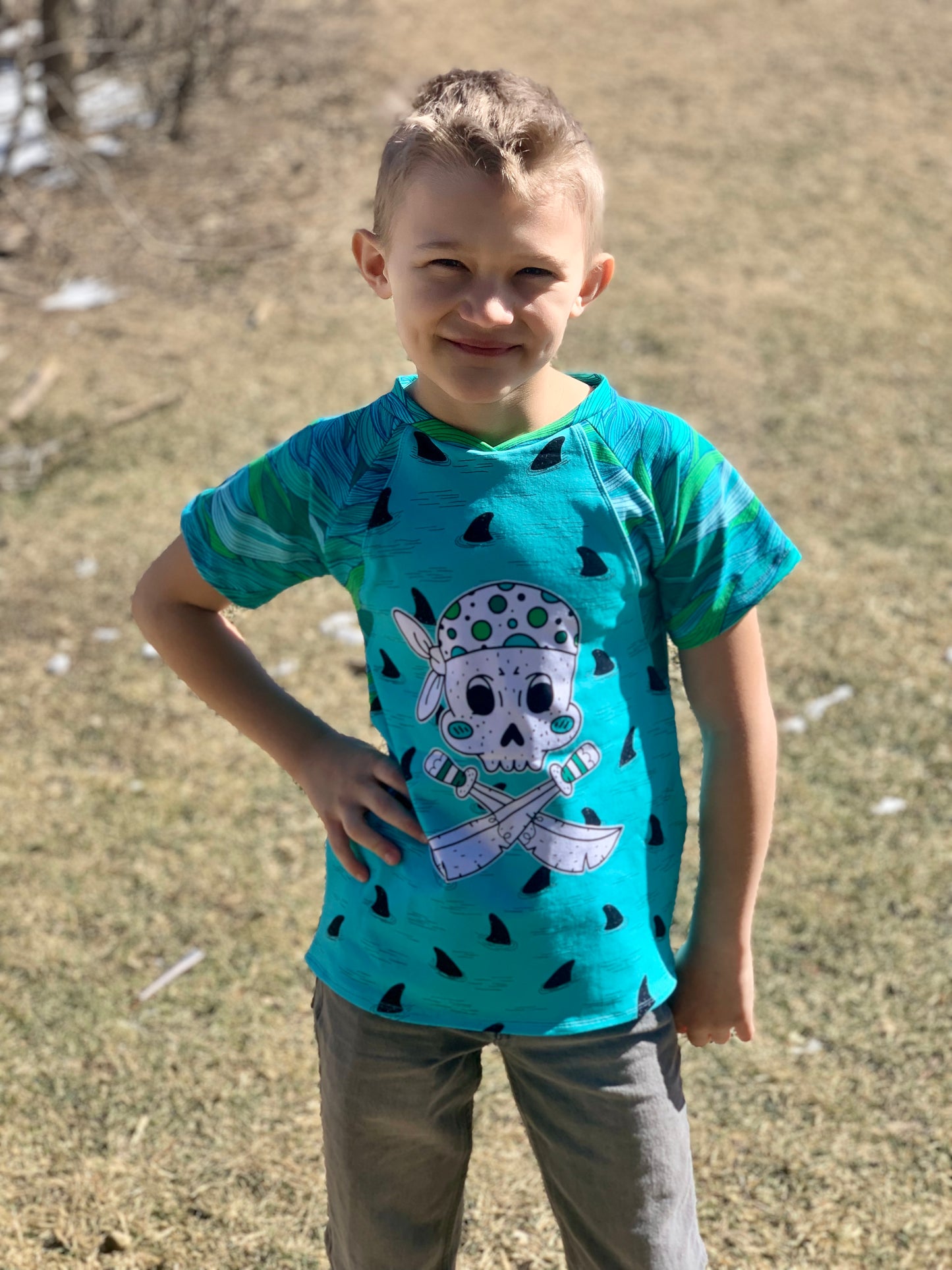 Kids Rockin Raglan Tee - Multiple options available - Short Sleeve, Gathered Sleeve, Long Sleeve Digital PDF Sewing Pattern