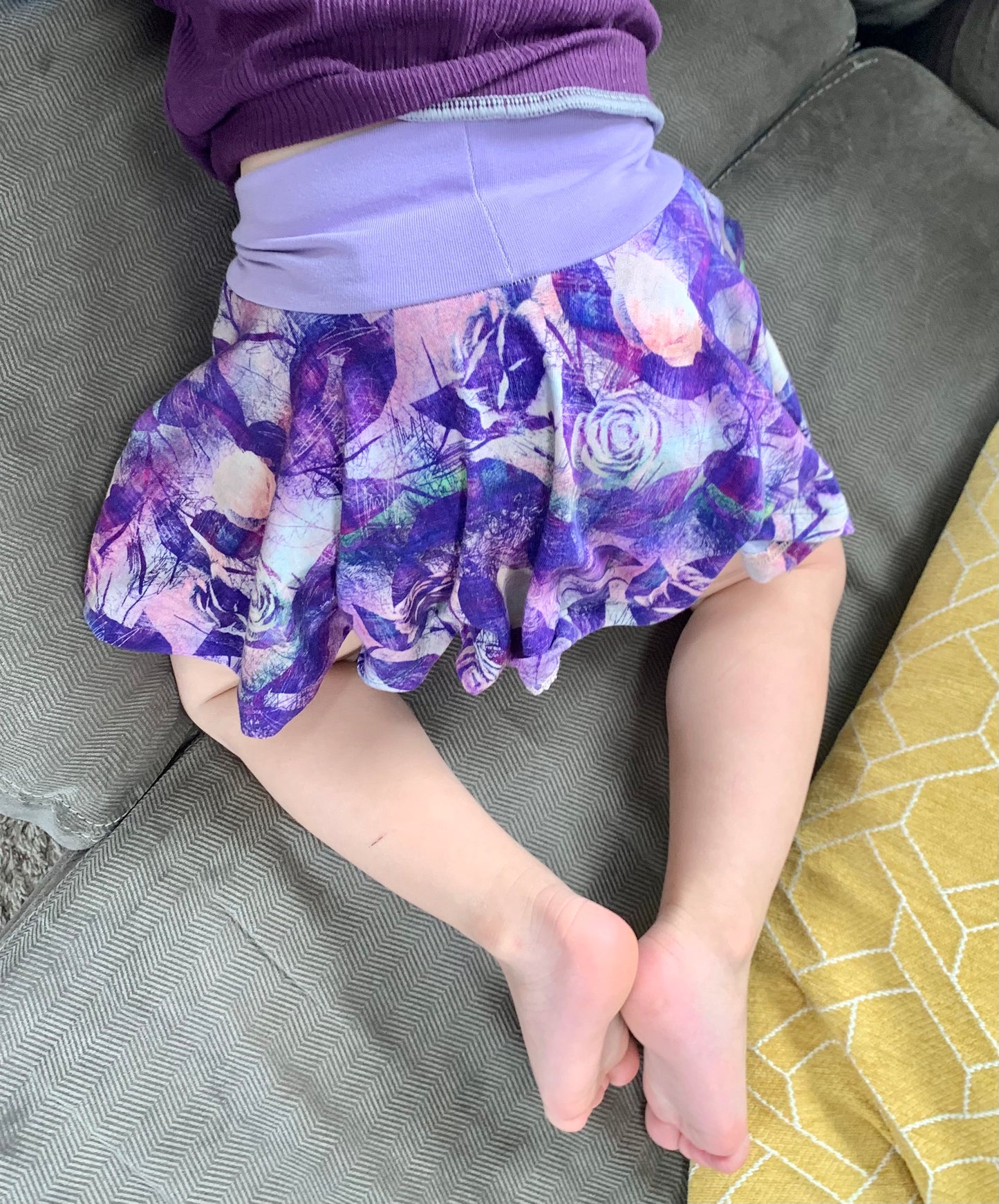 Kids Sporty Skorty Skirt, Shorts to full length yoga pants - Digital PDF Sewing Pattern - Size Preemie to 20 youth