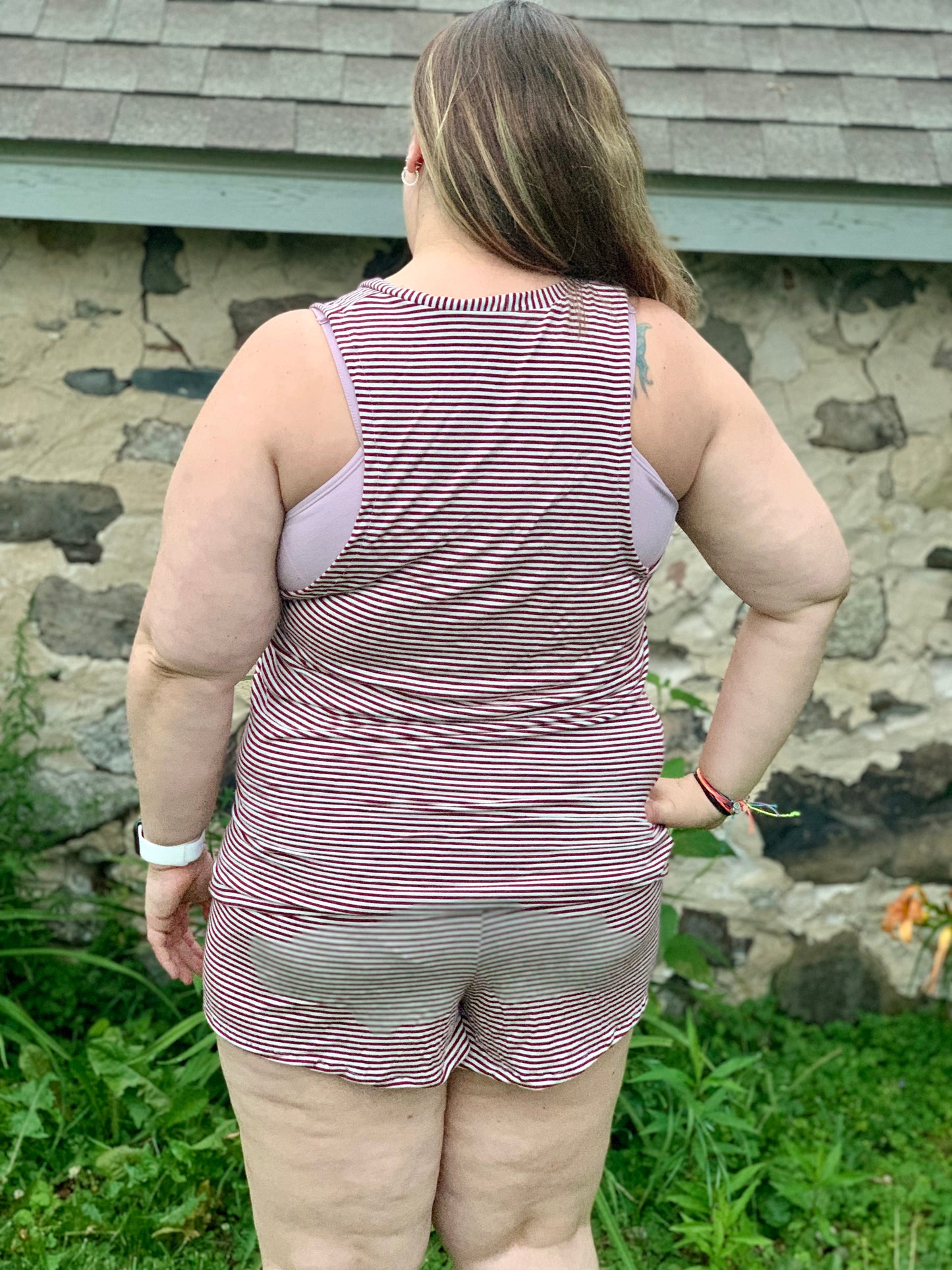 Adult Digital Sewing PDF Pattern - Sweet Sleep Set - Shorts and Tank top Pajamas