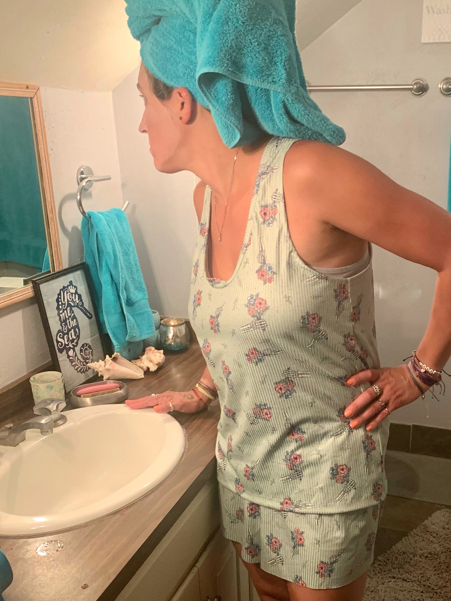 Adult Digital Sewing PDF Pattern - Sweet Sleep Set - Shorts and Tank top Pajamas