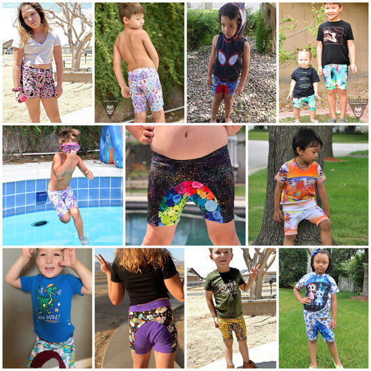 KIDS SIZE Lil' Rocker Shorties - PDF - Digital Pattern File for garment sewing