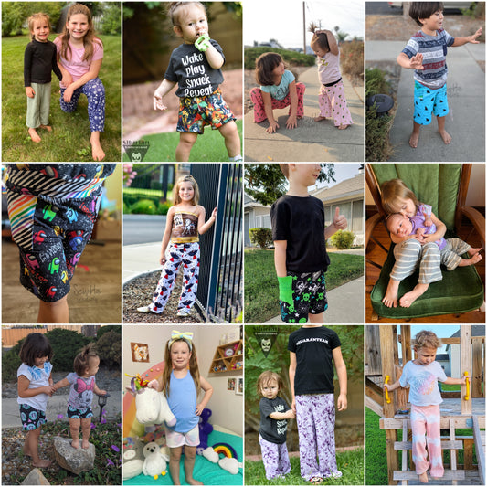 Kids Rockapalazzo Pants - Multiple options available - Digital PDF Sewing Pattern