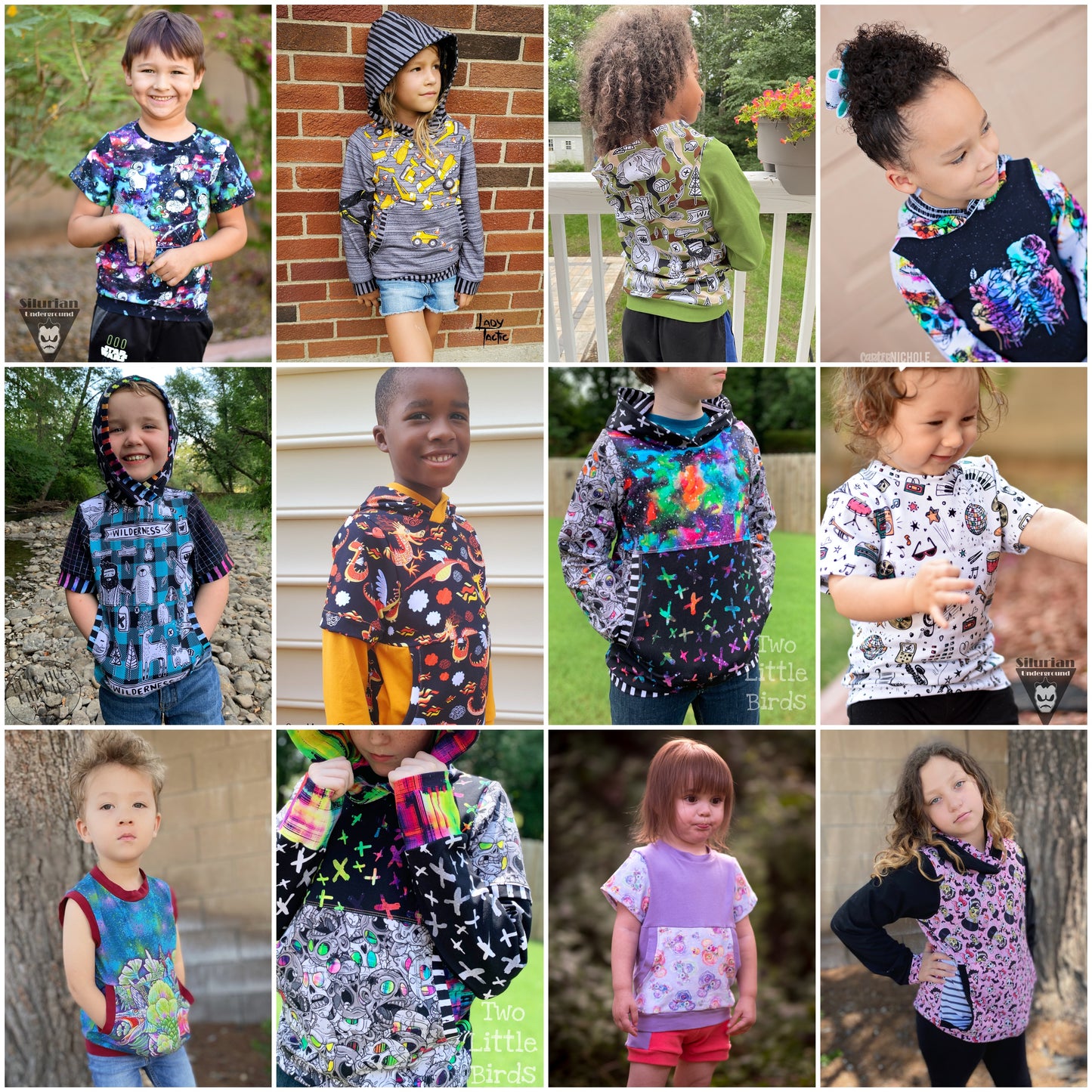 Kids Candy Pocket Tee - Multiple options available - Digital PDF Sewing Pattern