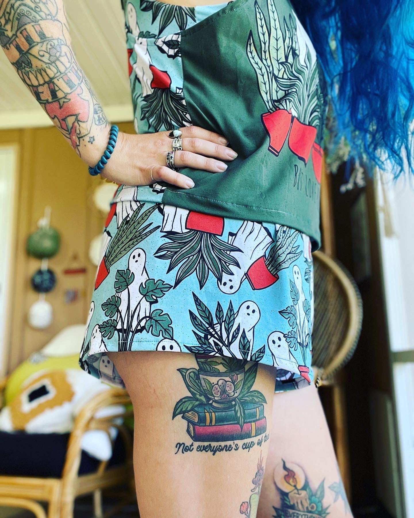 Adult Digital Sewing PDF Pattern - Sweet Sleep Set - Shorts and Tank top Pajamas