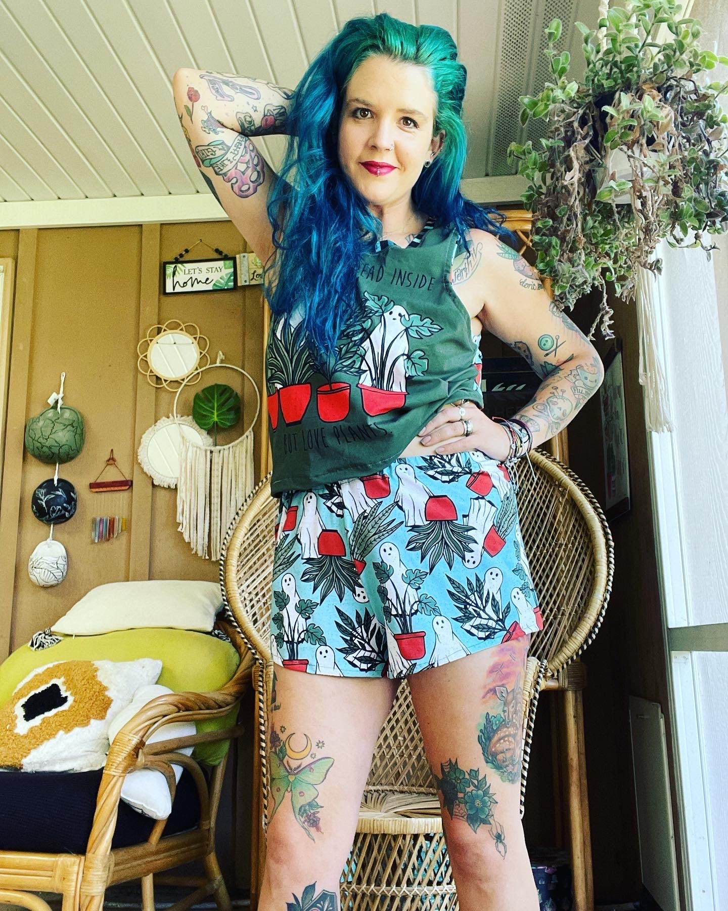 Adult Digital Sewing PDF Pattern - Sweet Sleep Set - Shorts and Tank top Pajamas