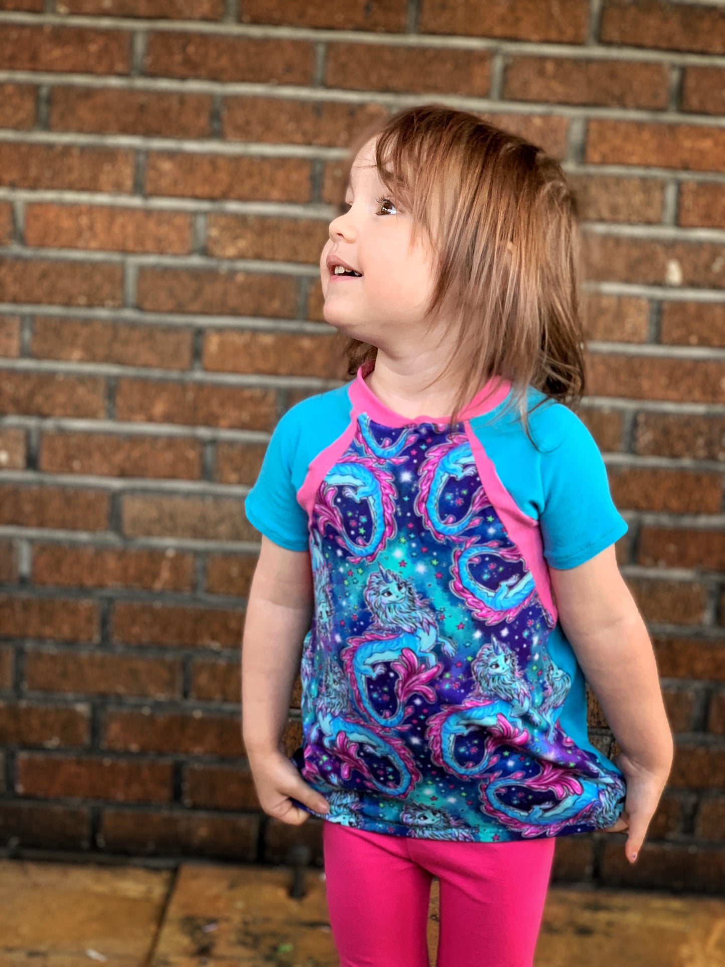 Kids Rockin Raglan Tee - Multiple options available - Short Sleeve, Gathered Sleeve, Long Sleeve Digital PDF Sewing Pattern