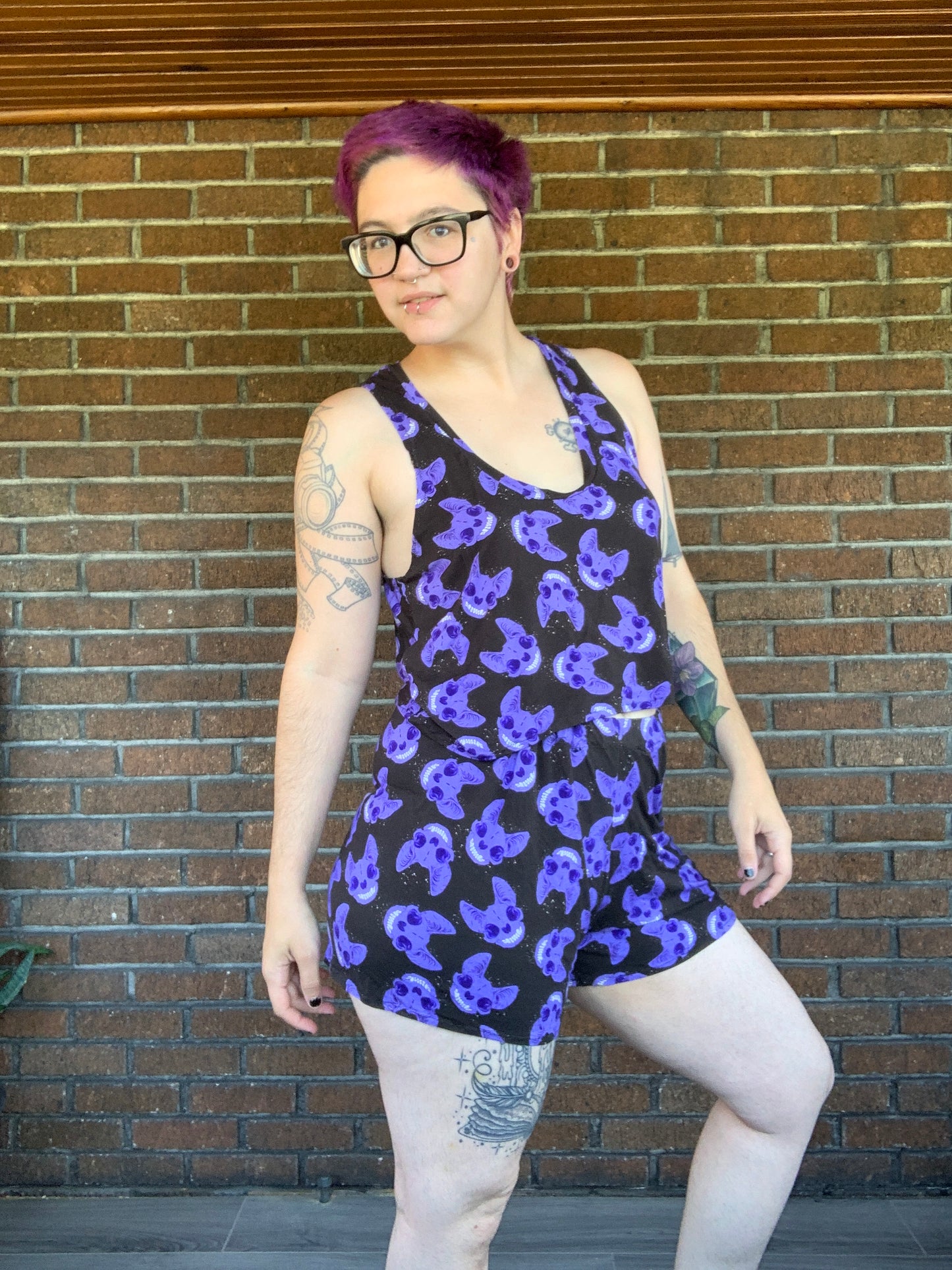 Adult Digital Sewing PDF Pattern - Sweet Sleep Set - Shorts and Tank top Pajamas