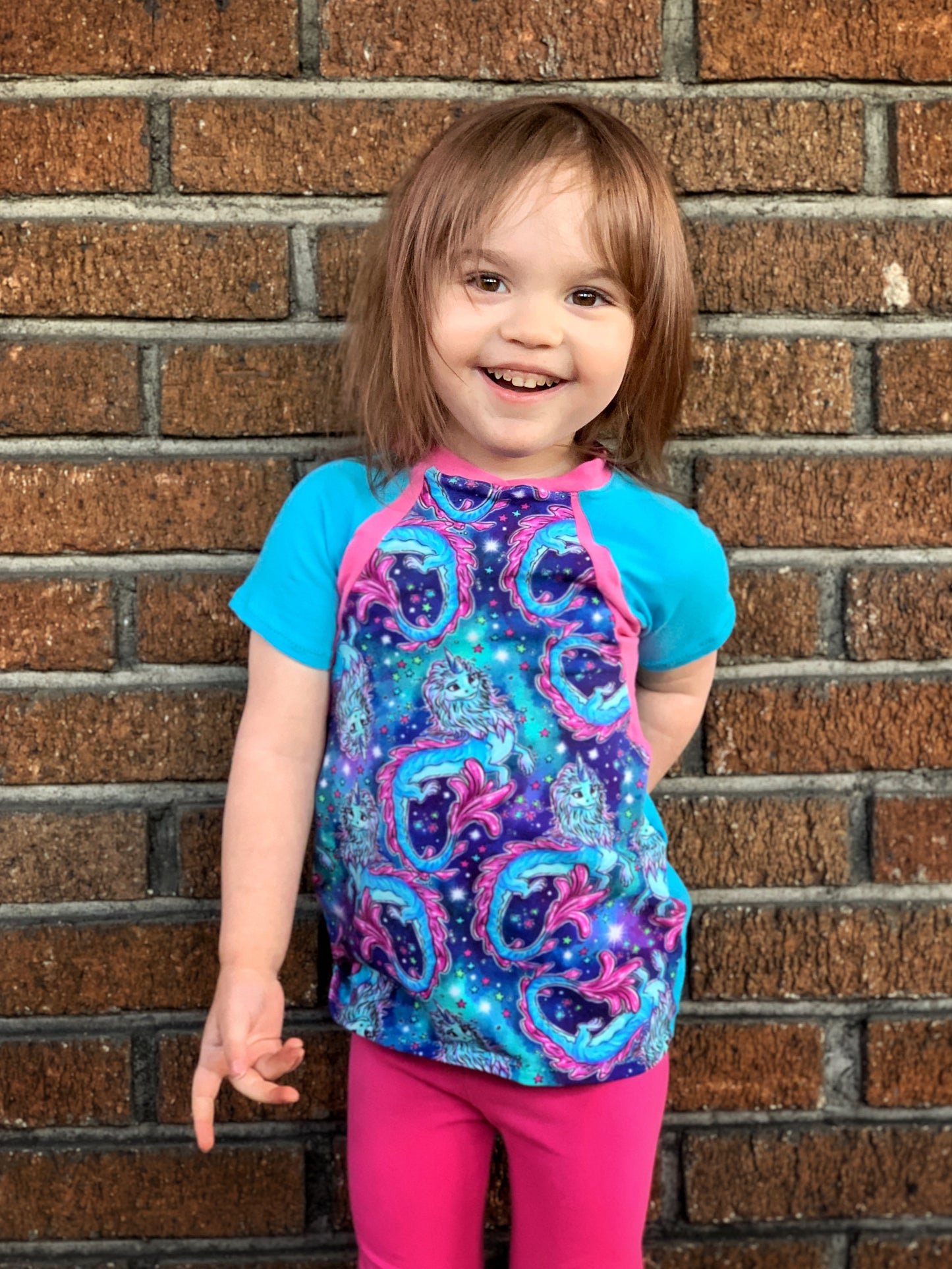 Kids Rockin Raglan Tee - Multiple options available - Short Sleeve, Gathered Sleeve, Long Sleeve Digital PDF Sewing Pattern
