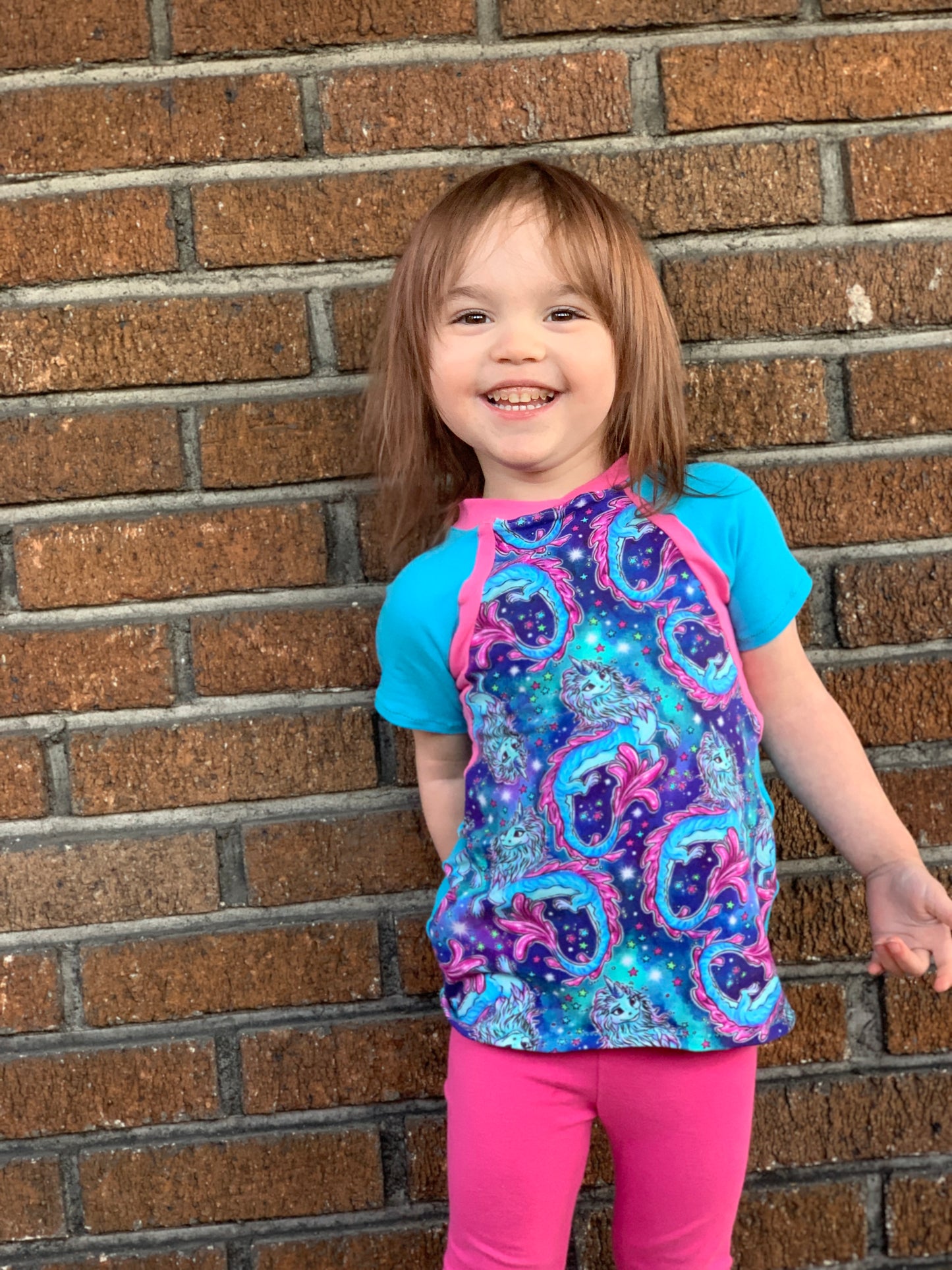 Kids Rockin Raglan Tee - Multiple options available - Short Sleeve, Gathered Sleeve, Long Sleeve Digital PDF Sewing Pattern