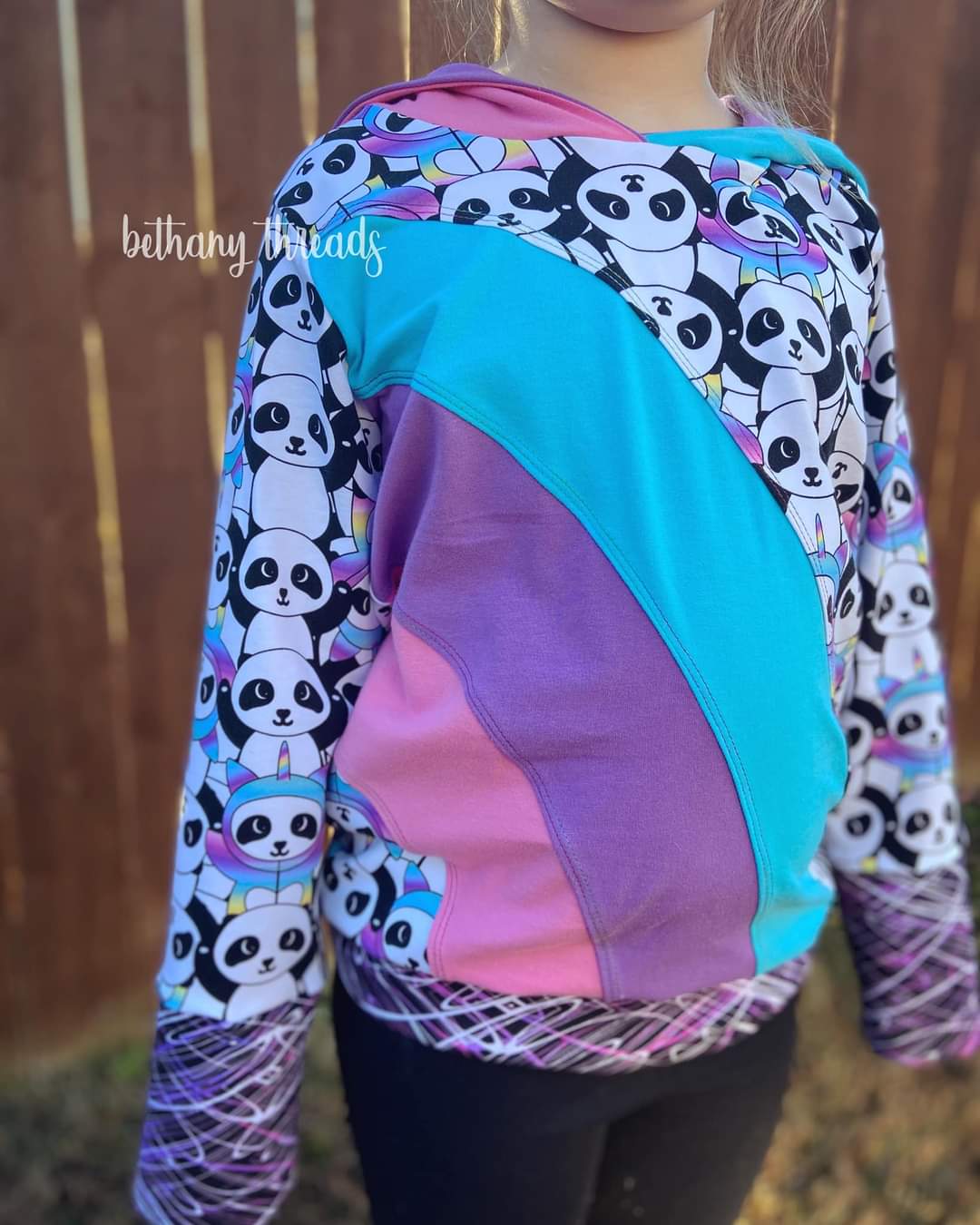 Rainbow Falls Hoodie -KIDS- PDF Pattern -Projector/A0 Friendly-