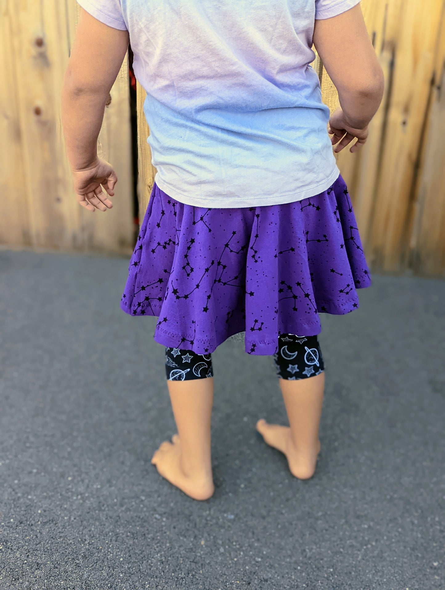 Kids Sporty Skorty Skirt, Shorts to full length yoga pants - Digital PDF Sewing Pattern - Size Preemie to 20 youth
