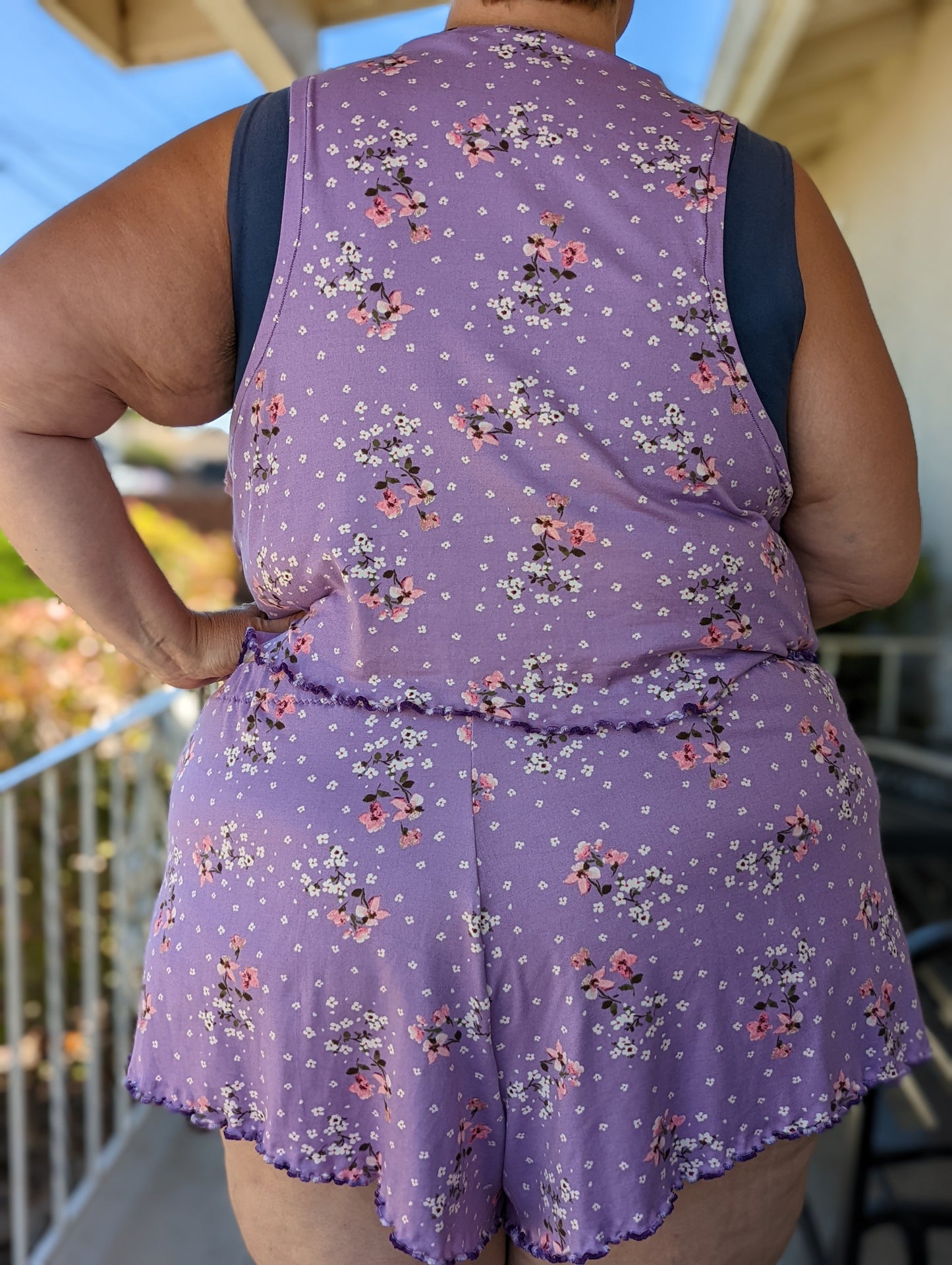 Adult Digital Sewing PDF Pattern - Sweet Sleep Set - Shorts and Tank top Pajamas