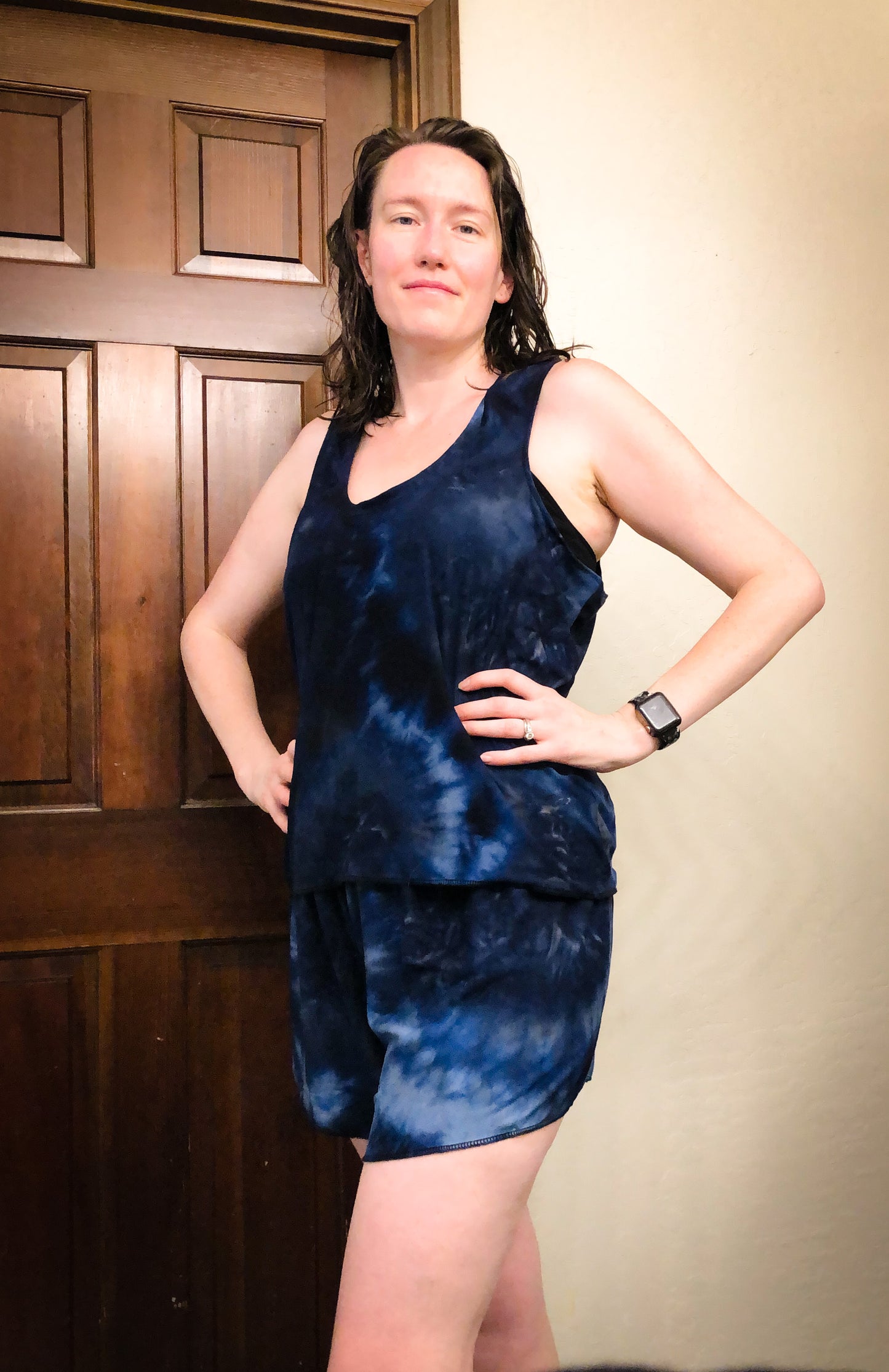 Adult Digital Sewing PDF Pattern - Sweet Sleep Set - Shorts and Tank top Pajamas