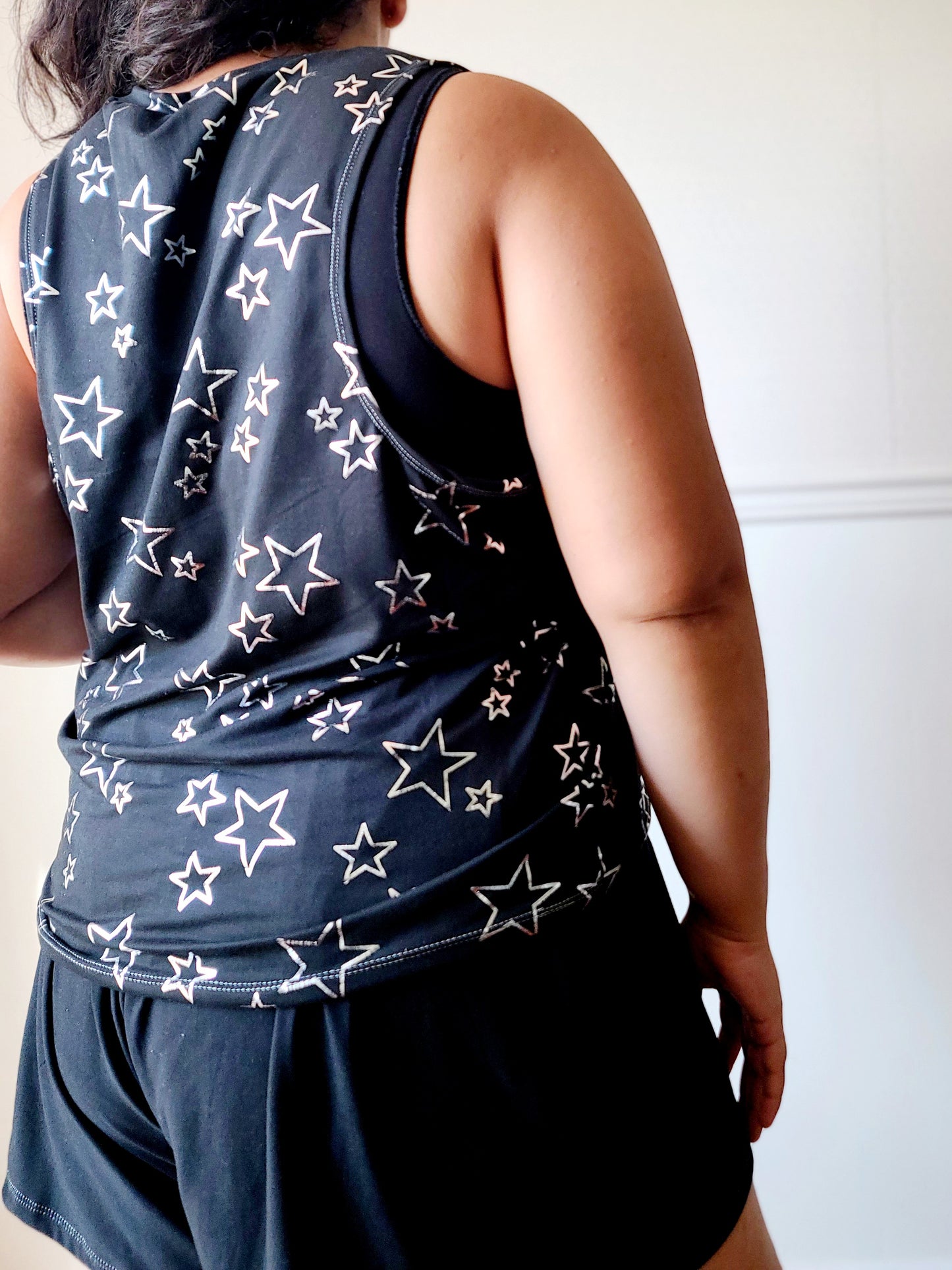 Adult Digital Sewing PDF Pattern - Sweet Sleep Set - Shorts and Tank top Pajamas