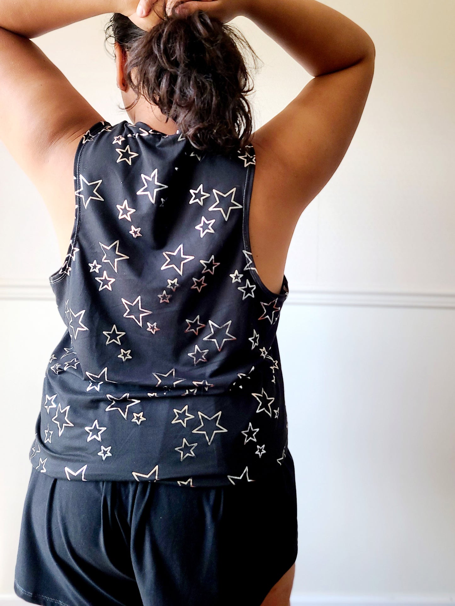 Adult Digital Sewing PDF Pattern - Sweet Sleep Set - Shorts and Tank top Pajamas