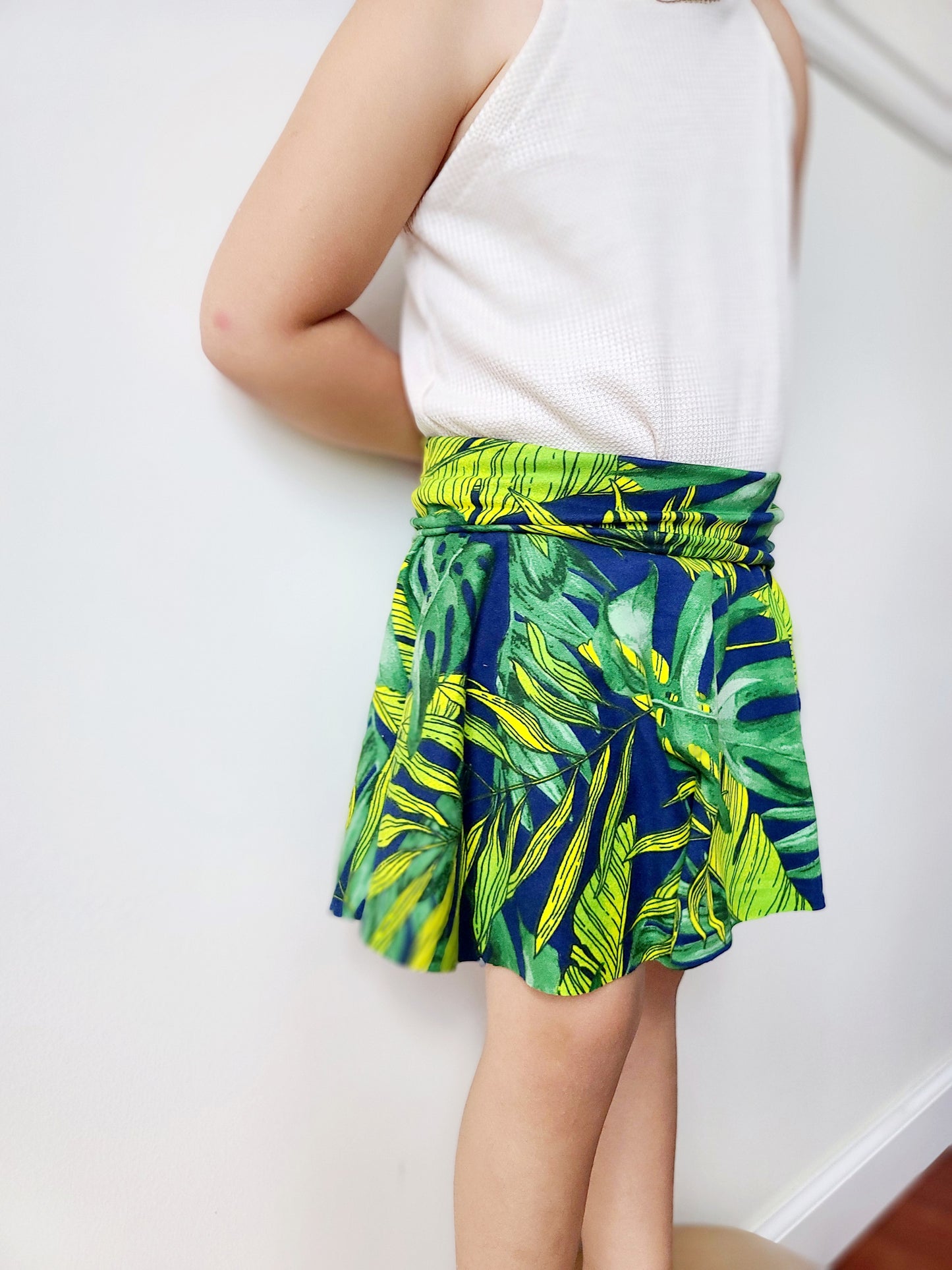Kids Sporty Skorty Skirt, Shorts to full length yoga pants - Digital PDF Sewing Pattern - Size Preemie to 20 youth