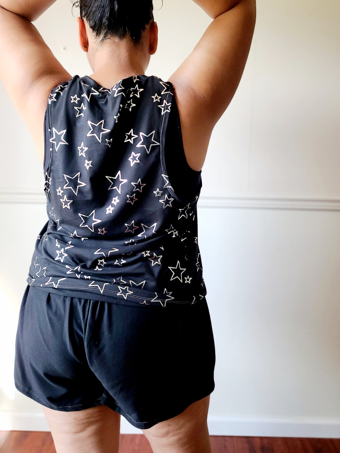 Adult Digital Sewing PDF Pattern - Sweet Sleep Set - Shorts and Tank top Pajamas