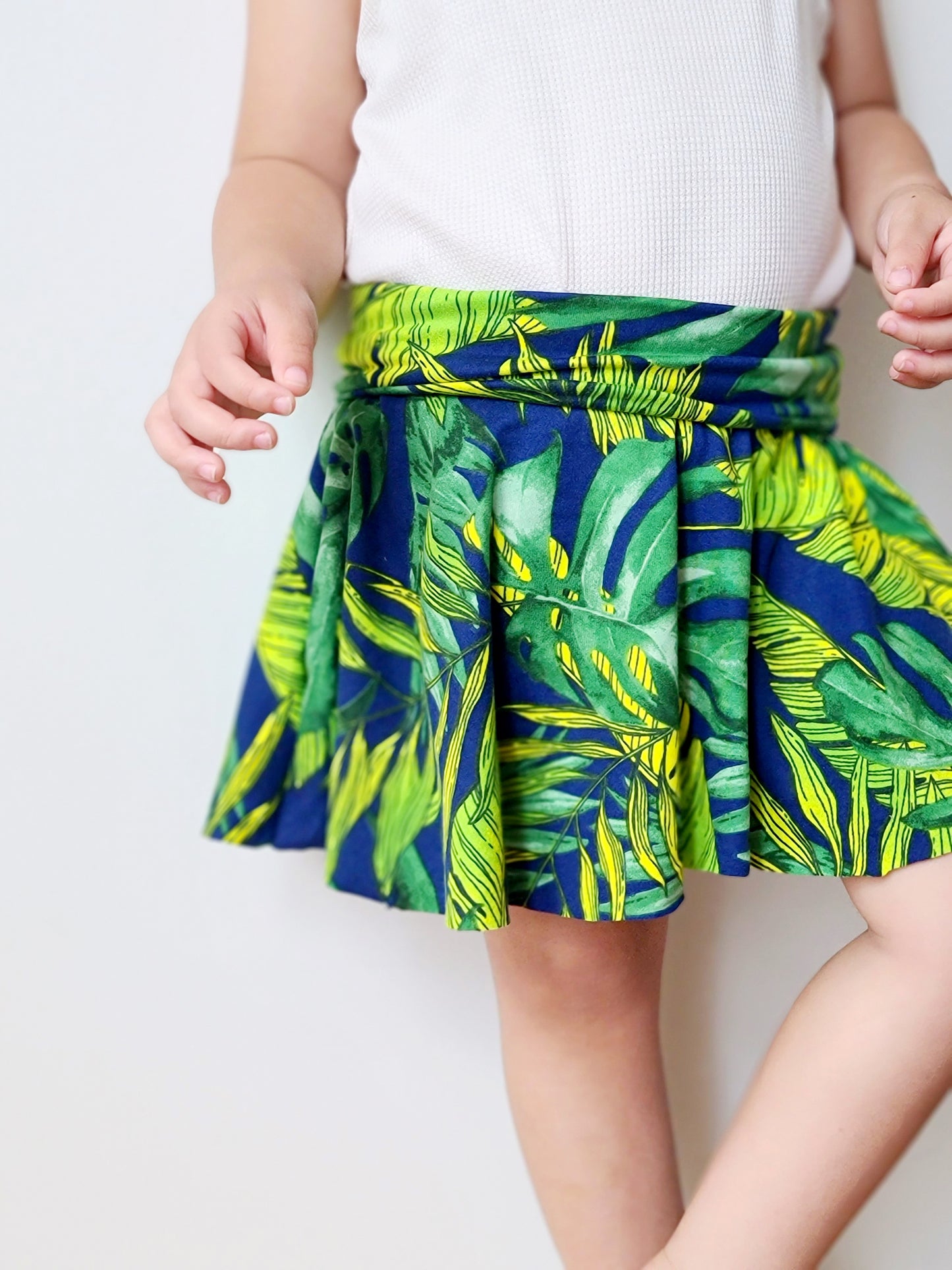 Kids Sporty Skorty Skirt, Shorts to full length yoga pants - Digital PDF Sewing Pattern - Size Preemie to 20 youth