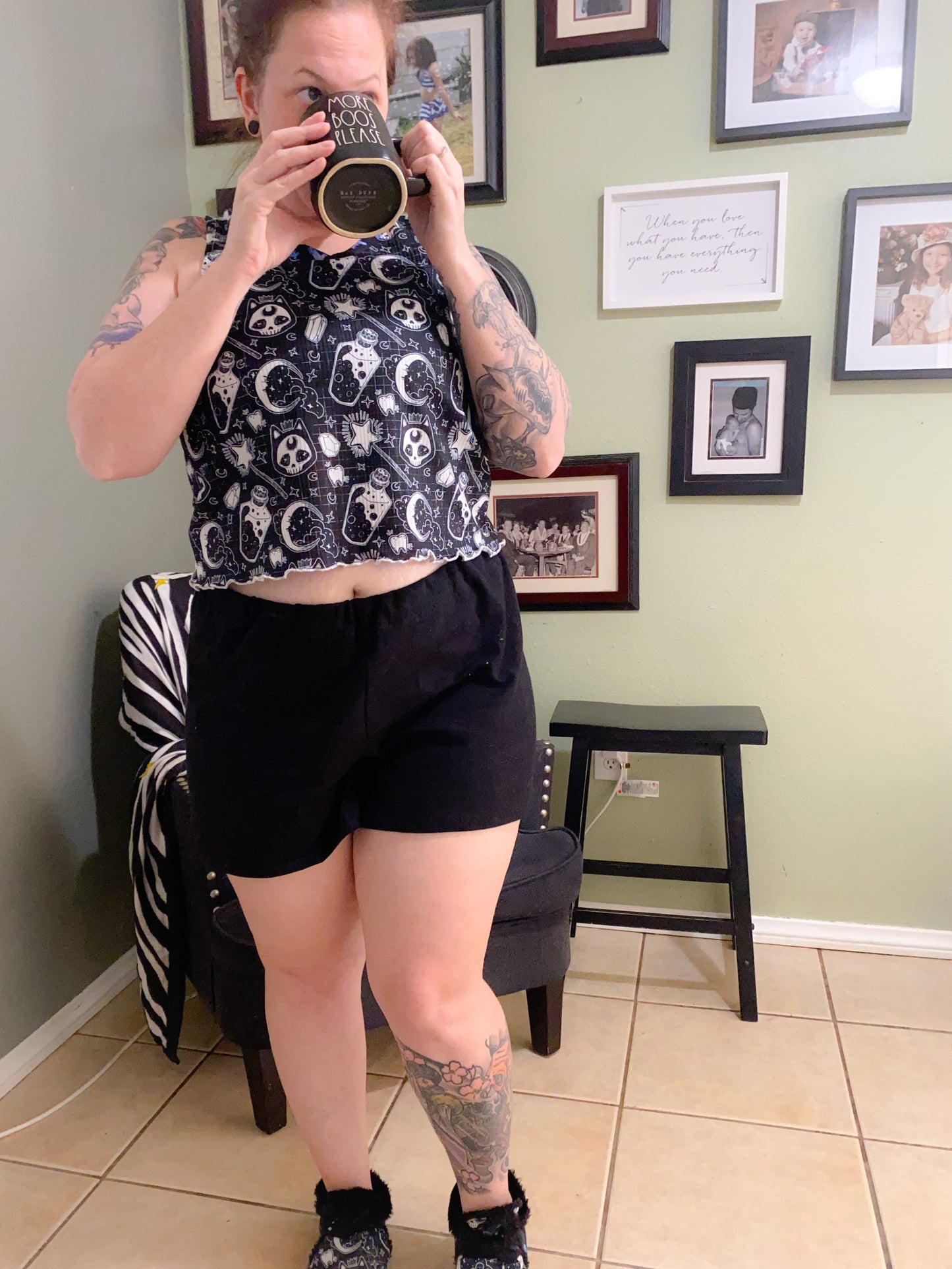 Adult Digital Sewing PDF Pattern - Sweet Sleep Set - Shorts and Tank top Pajamas