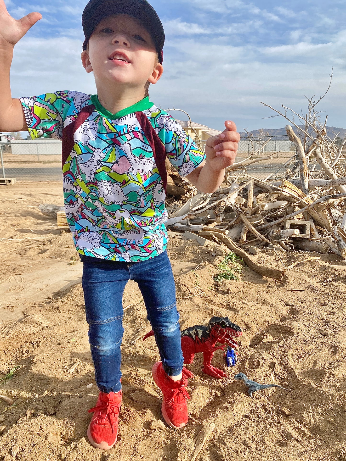 Kids Rockin Raglan Tee - Multiple options available - Short Sleeve, Gathered Sleeve, Long Sleeve Digital PDF Sewing Pattern