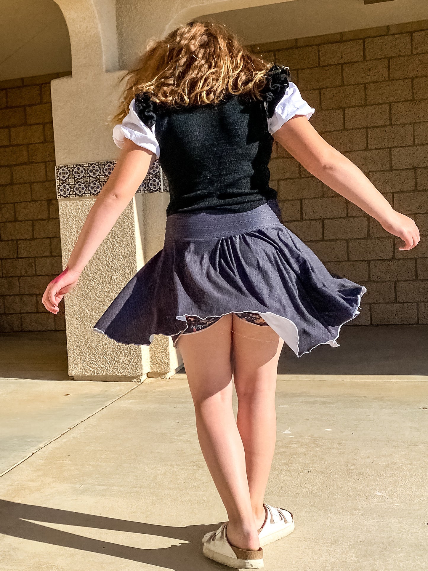 Kids Sporty Skorty Skirt, Shorts to full length yoga pants - Digital PDF Sewing Pattern - Size Preemie to 20 youth