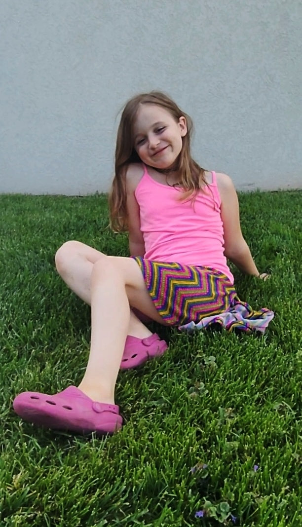 Kids Sporty Skorty Skirt, Shorts to full length yoga pants - Digital PDF Sewing Pattern - Size Preemie to 20 youth