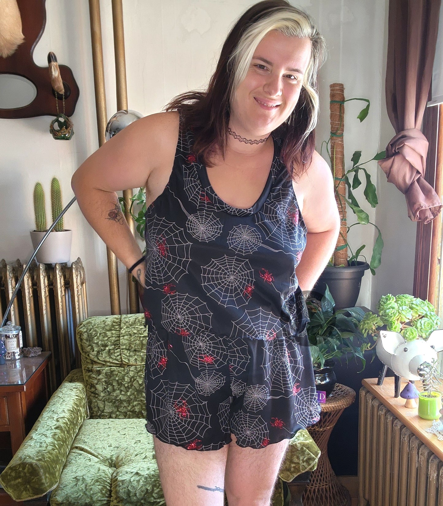 Adult Digital Sewing PDF Pattern - Sweet Sleep Set - Shorts and Tank top Pajamas