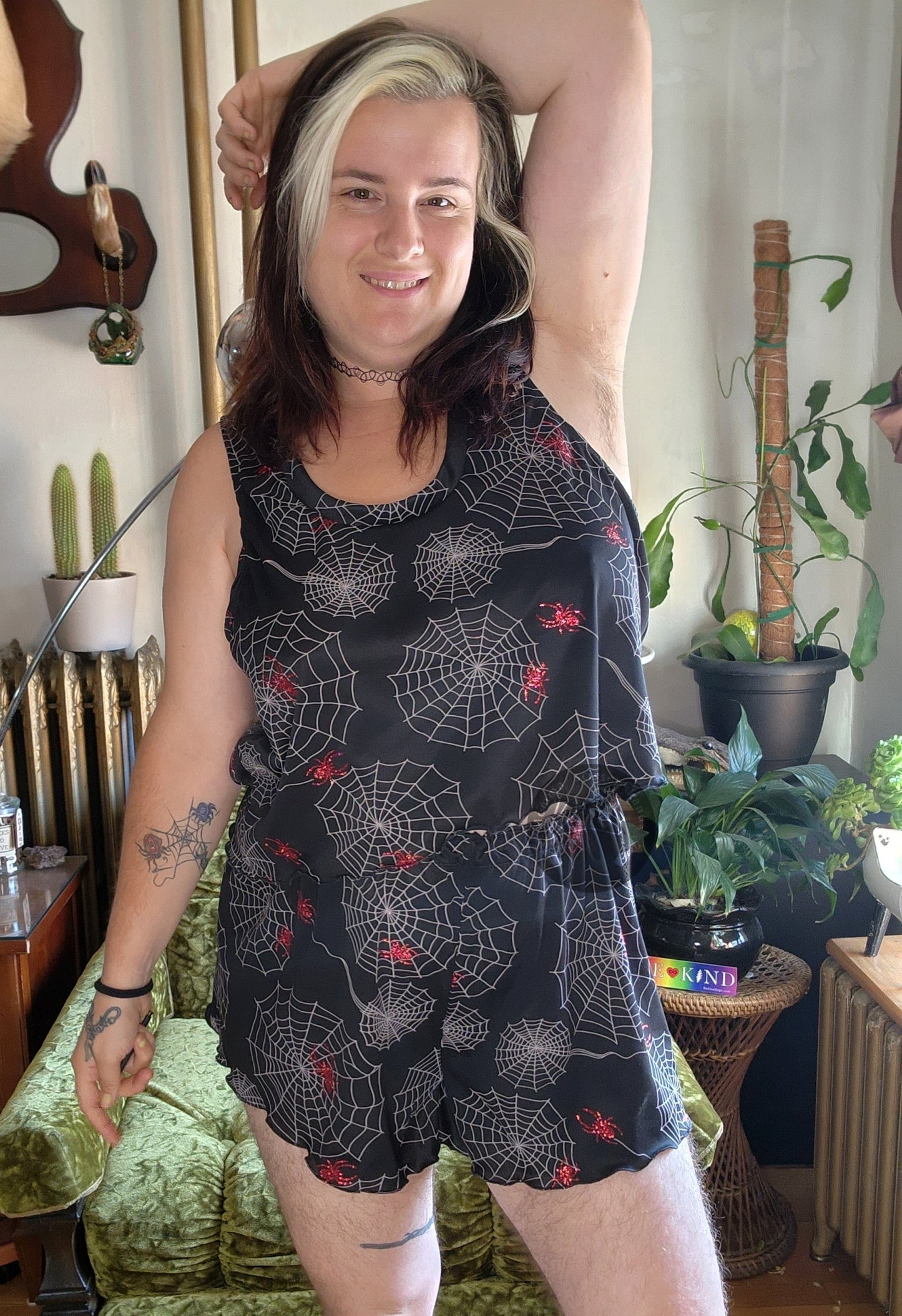 Adult Digital Sewing PDF Pattern - Sweet Sleep Set - Shorts and Tank top Pajamas